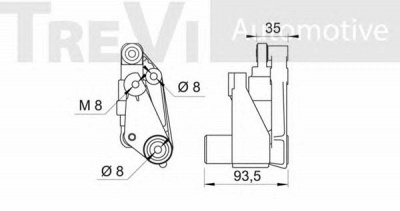 TREVI AUTOMOTIVE ta1217 -  Натяжитель ремня, клиновой зубча